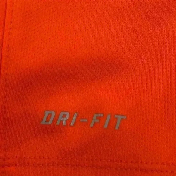 NIKE DRI FIT MENS SHORT SLEEVE GOLF SHIRT ORANGE WHITE‎ SIZE SMALL - Picture 5 of 9